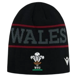 MACRON Wales Adults Beanie - Black 2024