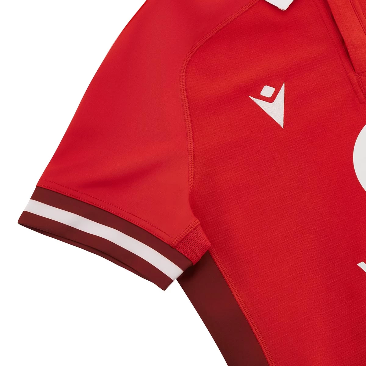 MACRON Wales Mens Bodyfit Home Rugby Shirt - Short Sleeve 2024 7 MACRON Wales Mens Bodyfit Home Rugby Shirt - Short Sleeve 2024 - Image 5