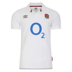 UMBRO England Mens Classic Home Rugby Shirt - Short Sleeve 2024