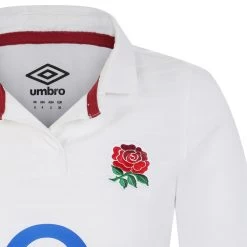 UMBRO England Womens Classic Home Rugby Shirt - Long Sleeve 2024 -Rugby Apparel 98533u badge