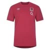 UMBRO England Mens Leisure T-Shirt - Earth Red 2024 -Rugby Apparel 99015u lu3 1