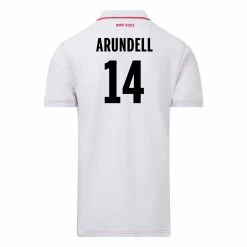 England Mens RWC Heroes ARUNDELL Cotton Polo - White