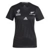 ADIDAS New Zealand Womens Black Ferns Rugby Shirt - Black Short Sleeve 2 ADIDAS New Zealand Womens Black Ferns Rugby Shirt - Black Short Sleeve -Rugby Apparel black ferns rwc home shirt front