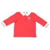 Brecrest Babies Wales Classic Rugby Shirt - Red Long Sleeve -Rugby Apparel brecrest wales home classic shirt front
