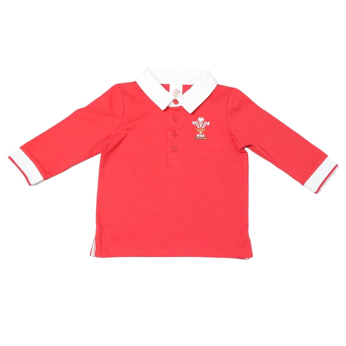Brecrest Babies Wales Classic Rugby Shirt - Red Long Sleeve 3 Brecrest Babies Wales Classic Rugby Shirt - Red Long Sleeve