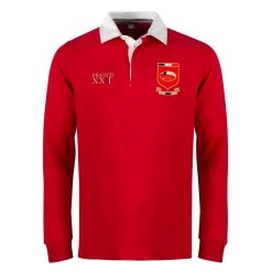 Chile Mens World Cup Heavyweight Rugby Shirt - Long Sleeve Red