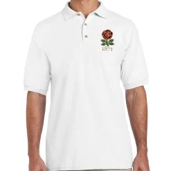 England Mens 1871 Classic Polo Shirt - White
