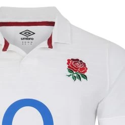 UMBRO England Mens Classic Home Rugby Shirt - Short Sleeve 2024 -Rugby Apparel eng m classic home rugby shirt 2024 rose