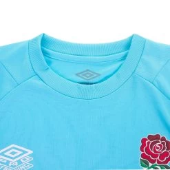 UMBRO England Mens Gym Training T-Shirt - Bachelor Button 2023 -Rugby Apparel eng m gym t shirt blu collar