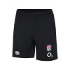 UMBRO England Mens Long Knit Shorts - Black 2023 -Rugby Apparel eng m long knit shorts blk front