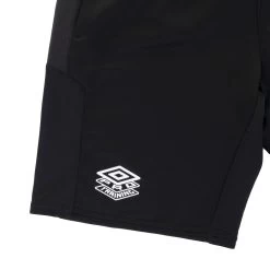 UMBRO England Mens Long Knit Shorts - Black 2023 -Rugby Apparel eng m long knit shorts blk logo