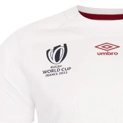 UMBRO England Mens Rugby World Cup 2023 Home Rugby Shirt -Rugby Apparel eng m rwc2023 hme rugby shirt logo
