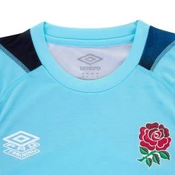 UMBRO England Mens Rugby Training Shirt - Short Sleeve Bachelor 2023 -Rugby Apparel eng m training shirt blu collar