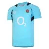 UMBRO England Mens Rugby Training Shirt - Short Sleeve Bachelor 2023 -Rugby Apparel eng m training shirt blu front