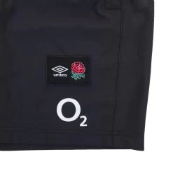 UMBRO England Mens Woven Shorts - Black 2023 -Rugby Apparel eng m woven shorts blk badge