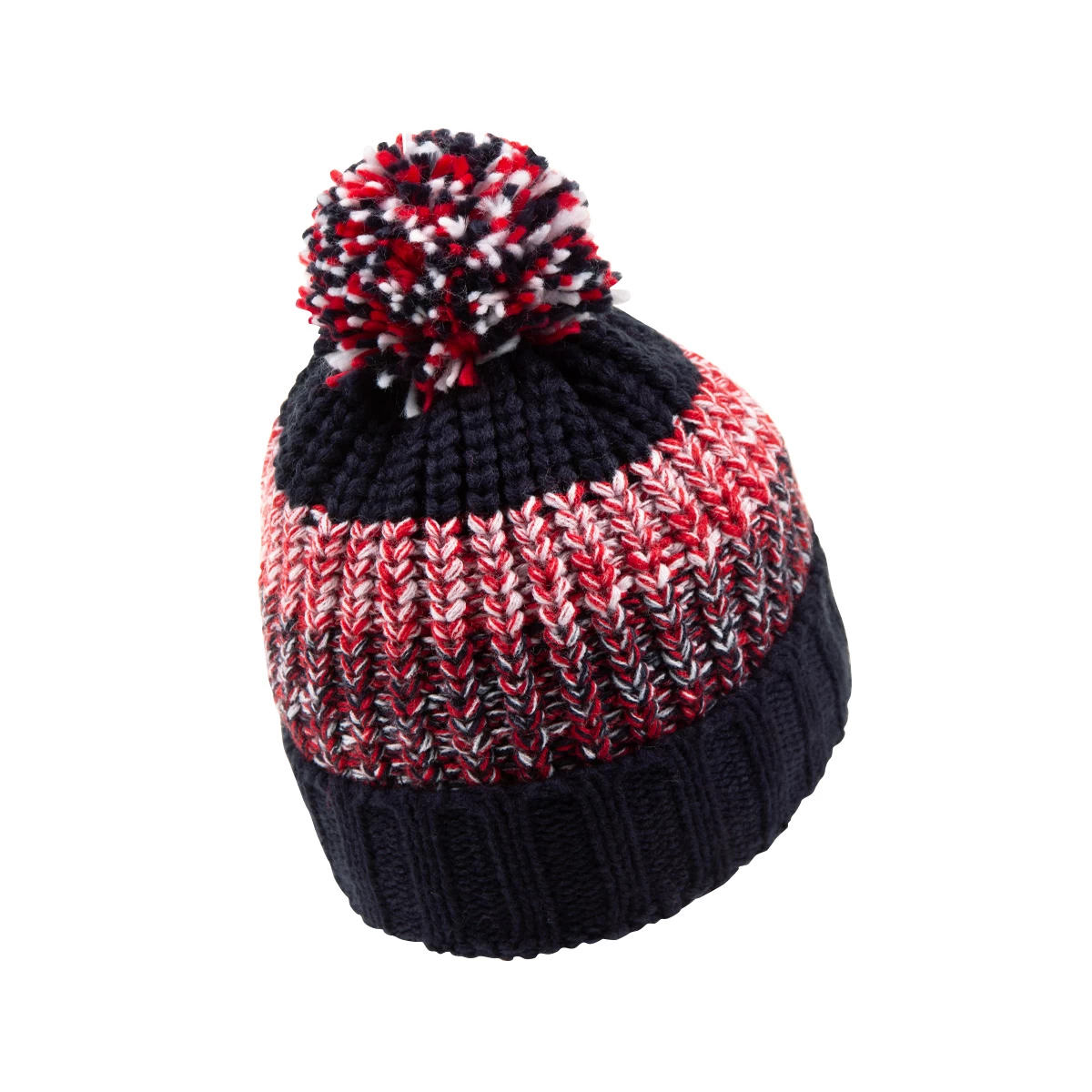England Rugby Stripe Pom Pom Beanie - Navy 4 England Rugby Stripe Pom Pom Beanie - Navy - Image 2