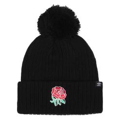 UMBRO England Adults Pom Pom Beanie - Black 2023