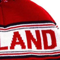 England Text Pom Pom Hat -Rugby Apparel eng text pom pom beanie detail3