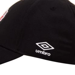 UMBRO England Adults Baseball Cap - Black 2023 -Rugby Apparel england baseball cap black logo