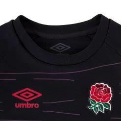 UMBRO England Kids Alternate Rugby Kit - Black 2023 -Rugby Apparel england k alt kit collar