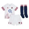 UMBRO England Kids Home Rugby Kit - White 2023 -Rugby Apparel england k home kit front