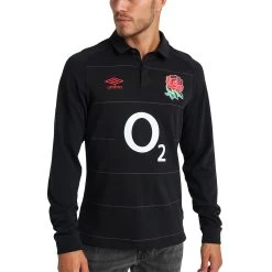 UMBRO England Mens Classic Alternate Rugby Shirt - Long Sleeve 2023 -Rugby Apparel england m alt classic ls model