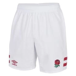 UMBRO England Mens Home Rugby Shorts - White 2023