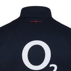 England Mens Half Zip Fleece - Navy Blazer 2024 -Rugby Apparel england mens fleece navy 2024 collar