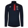 England Mens Half Zip Fleece - Navy Blazer 2024 -Rugby Apparel england mens fleece navy 2024 front