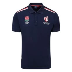England X Rugby World Cup 2023 Mens Lightweight Polo - Navy