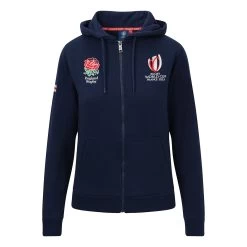 England X Rugby World Cup 2023 Womens Full Zip Hoodie Navy