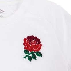 UMBRO England Womens Home Rugby Shirt - Short Sleeve White 2023 -Rugby Apparel england w home shirt badge