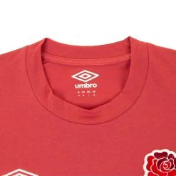 UMBRO England Mens Leisure T-Shirt - Earth Red 2024 8 UMBRO England Mens Leisure T-Shirt - Earth Red 2024 -Rugby Apparel englandmensleisuretshirt front