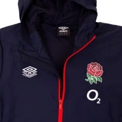 UMBRO England Mens Rain Jacket - Navy Blazer 2024 -Rugby Apparel englandrainjacket navy2024front