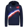 Le Coq Sportif France Kids Pullover Hoodie - Navy 2023 -Rugby Apparel fra k hoodie nvy front