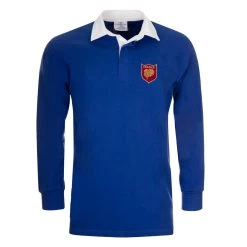 France Mens Classic Rugby Shirt - Long Sleeve Royal