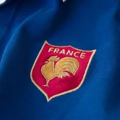 France Mens Classic Heavyweight Rugby Shirt - Long Sleeve Royal -Rugby Apparel france heavyweight rugby shirt badge