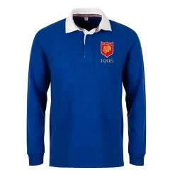 France Mens 1906 Origins Heavyweight Rugby Shirt - Royal