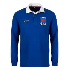 France Mens World Cup Heavyweight Rugby Shirt - Royal
