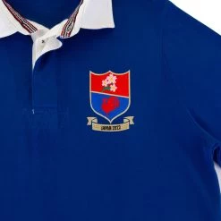 France Mens Summer Tour Classic Heavyweight Rugby Shirt - 2022 -Rugby Apparel france summer tour heavyweight rugby badge