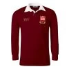 Georgia Mens World Cup Classic Rugby Shirt - Deep Burgundy -Rugby Apparel georgia m wc rugby shirt burgandy front