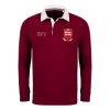 Georgia Mens World Cup Heavyweight Rugby Shirt - Burgundy -Rugby Apparel georgia rwc2023 heavyweight rugby shirt front