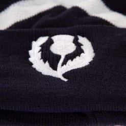 Glenmuir Adults Scotland Saltire Pom Pom Hat - Navy -Rugby Apparel glenmuir sco beanie navy detail1