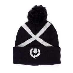 Glenmuir Adults Scotland Saltire Pom Pom Hat - Navy