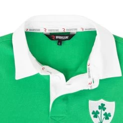Ireland Mens 1875 Origins Rugby Shirt - Long Sleeve Green -Rugby Apparel ireland 1875 mens rugby shirt green collar