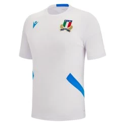 MACRON Italy Mens Training Gym T-Shirt - White 2023