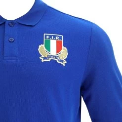 Macron Italy Mens Classic Home Rugby Shirt - Long Sleeve -Rugby Apparel ita men classic home shirt ls frt detail