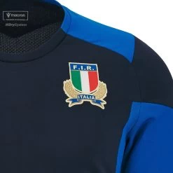 MACRON Italy Kids Training T-Shirt - Navy 2024 -Rugby Apparel italy kids training t shirt navy 2024 detail1