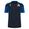MACRON Italy Mens Training T-Shirt - Navy 2024 -Rugby Apparel italy mens training t shirt navy 2024 front