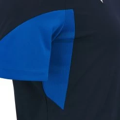 MACRON Italy Mens Training T-Shirt - Navy 2024 -Rugby Apparel italy mens training t shirt navy 2024 mesh